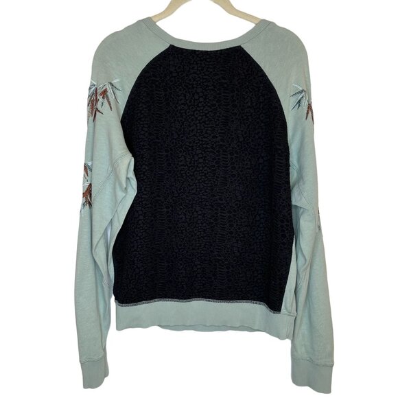 Maison Scotch Mint Green Embroidered Sweatshirt, 1 - Picture 2 of 7